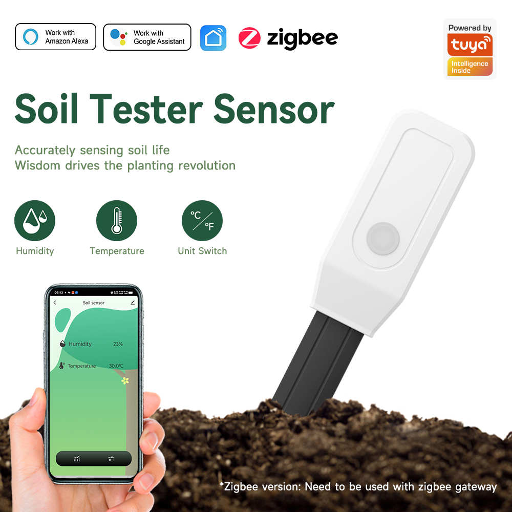 Smart Garden Zigbee - جهاز اختبار التربة الذكي iHseno Tuya