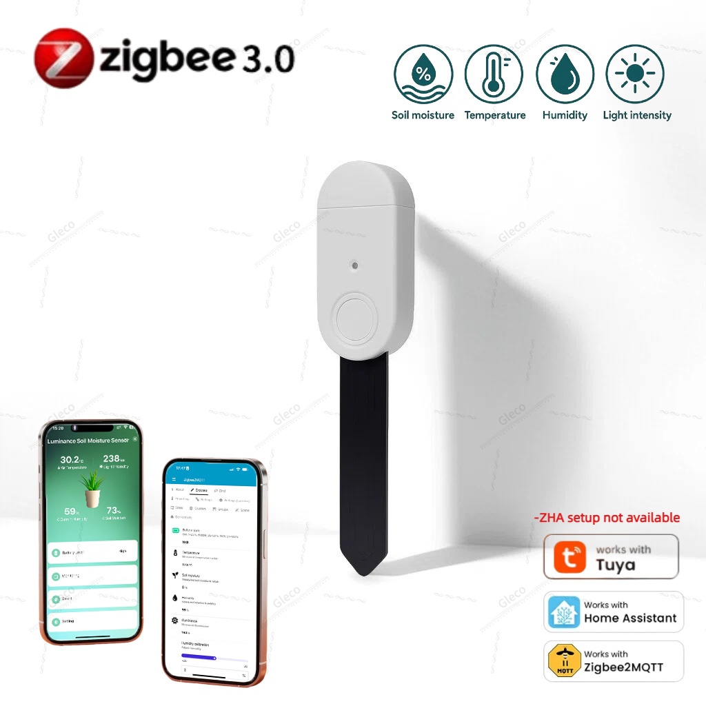 Smart Garden Zigbee - مستشعر 4 في 1 لقياس رطوبة