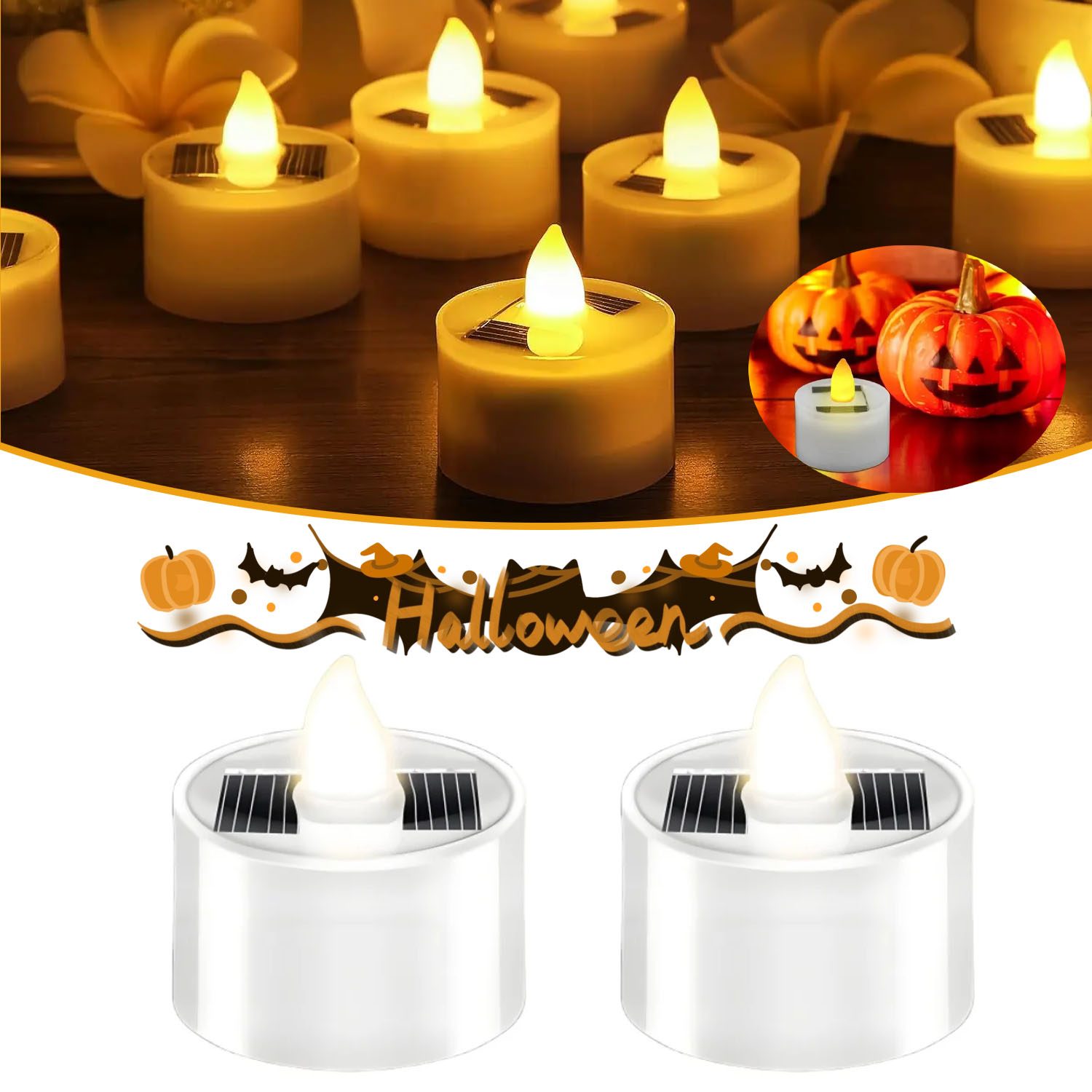 Smart Garden Lighting System - 1-10 قطع من شموع الشاي الشمسية