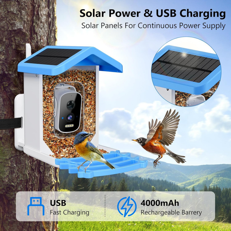 Smart Garden Outdoor - وحدة تغذية الطيور الذكية WiFi مع