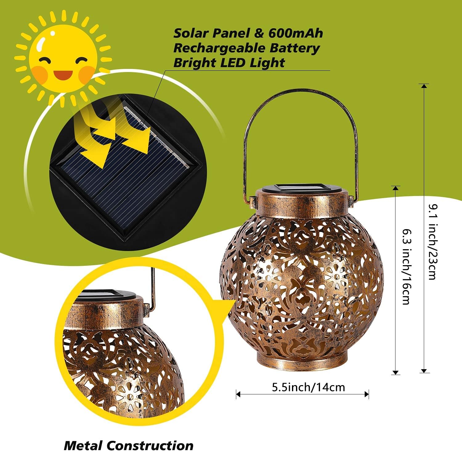 1-6 قطع من الفوانيس الشمسية ال - مراجعة Smart Garden Lighting System وسعره