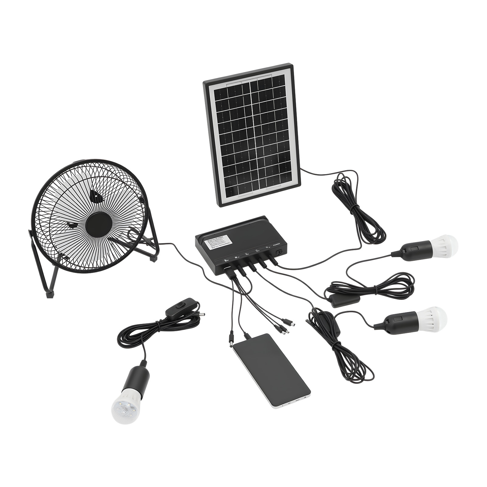 طقم مروحة ومصباح يعمل بالطاقة  - مراجعة Smart Garden Lighting System وسعره