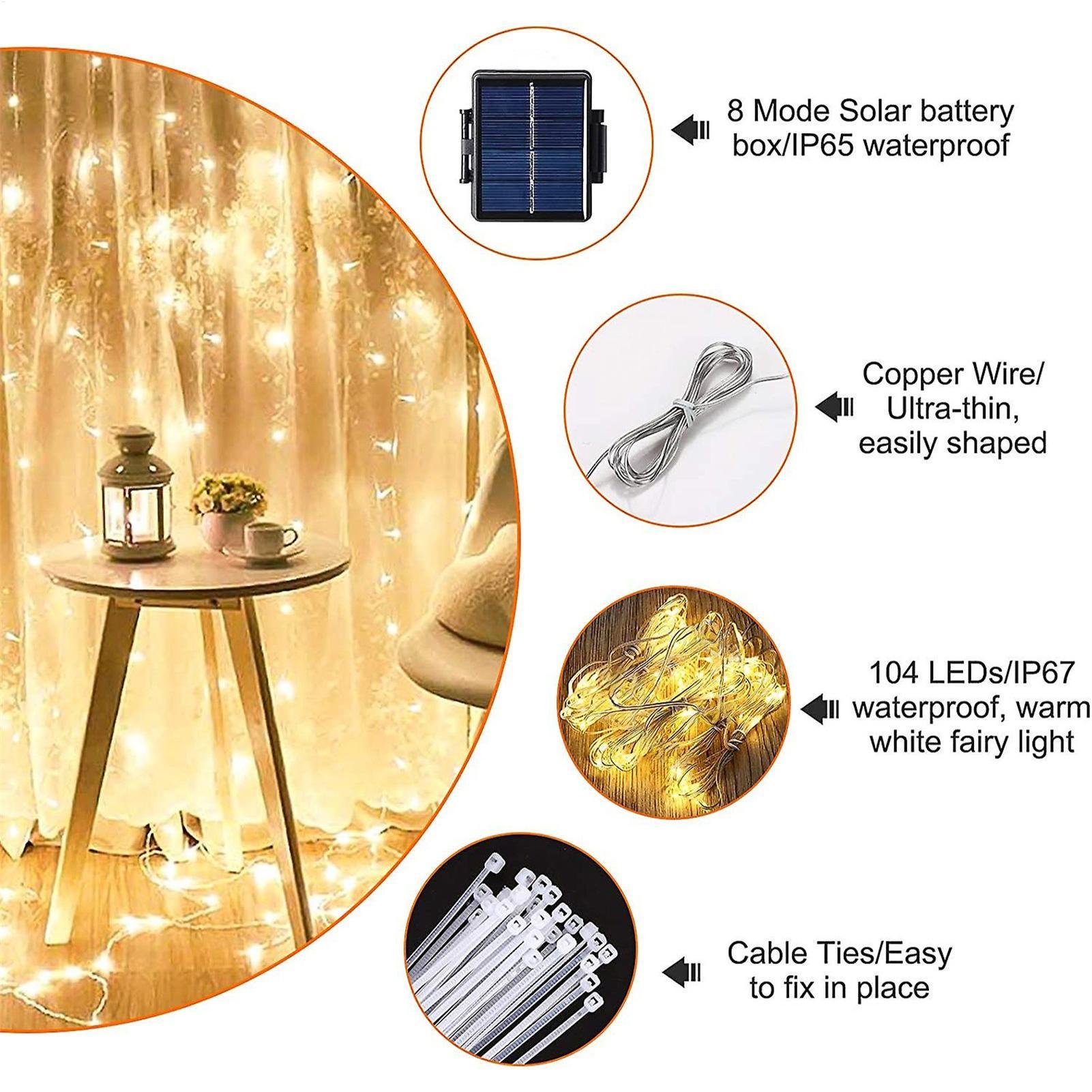 مصباح شمسي على شكل مظلة مع 104 - مراجعة Smart Garden Lighting System وسعره