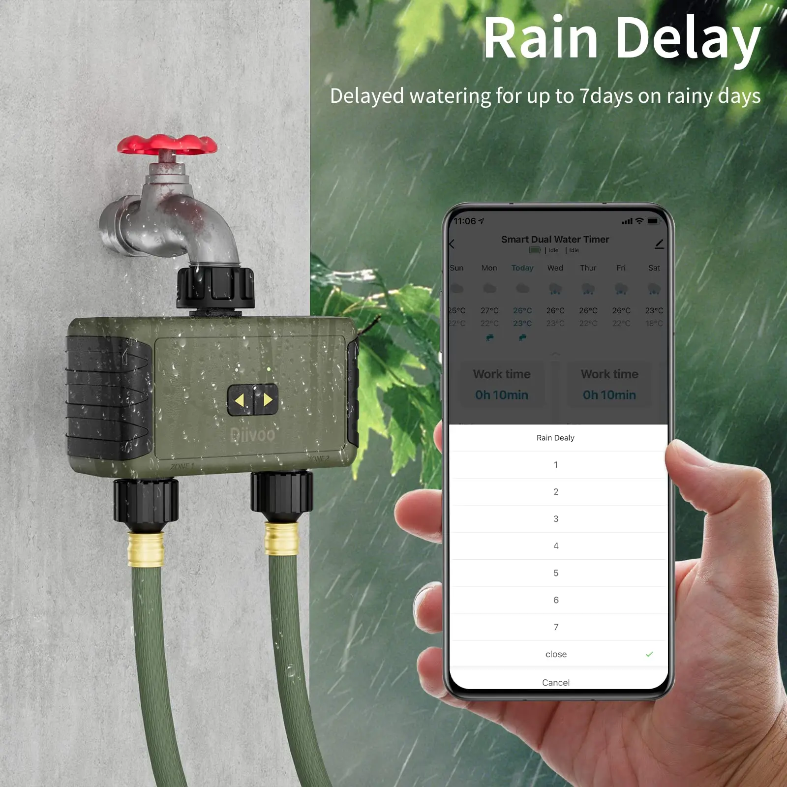 جهاز ري ذكي بتوقيت من Diivoo ي - مراجعة Smart Garden Products وسعره